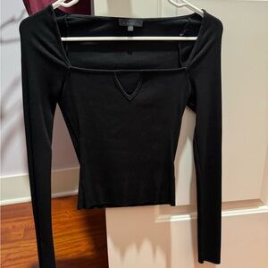 Black Intermix top Square Neckline